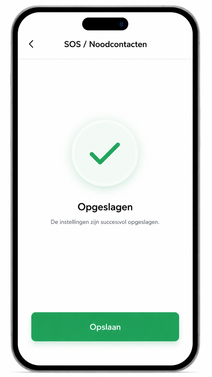 Sla de instellingen op