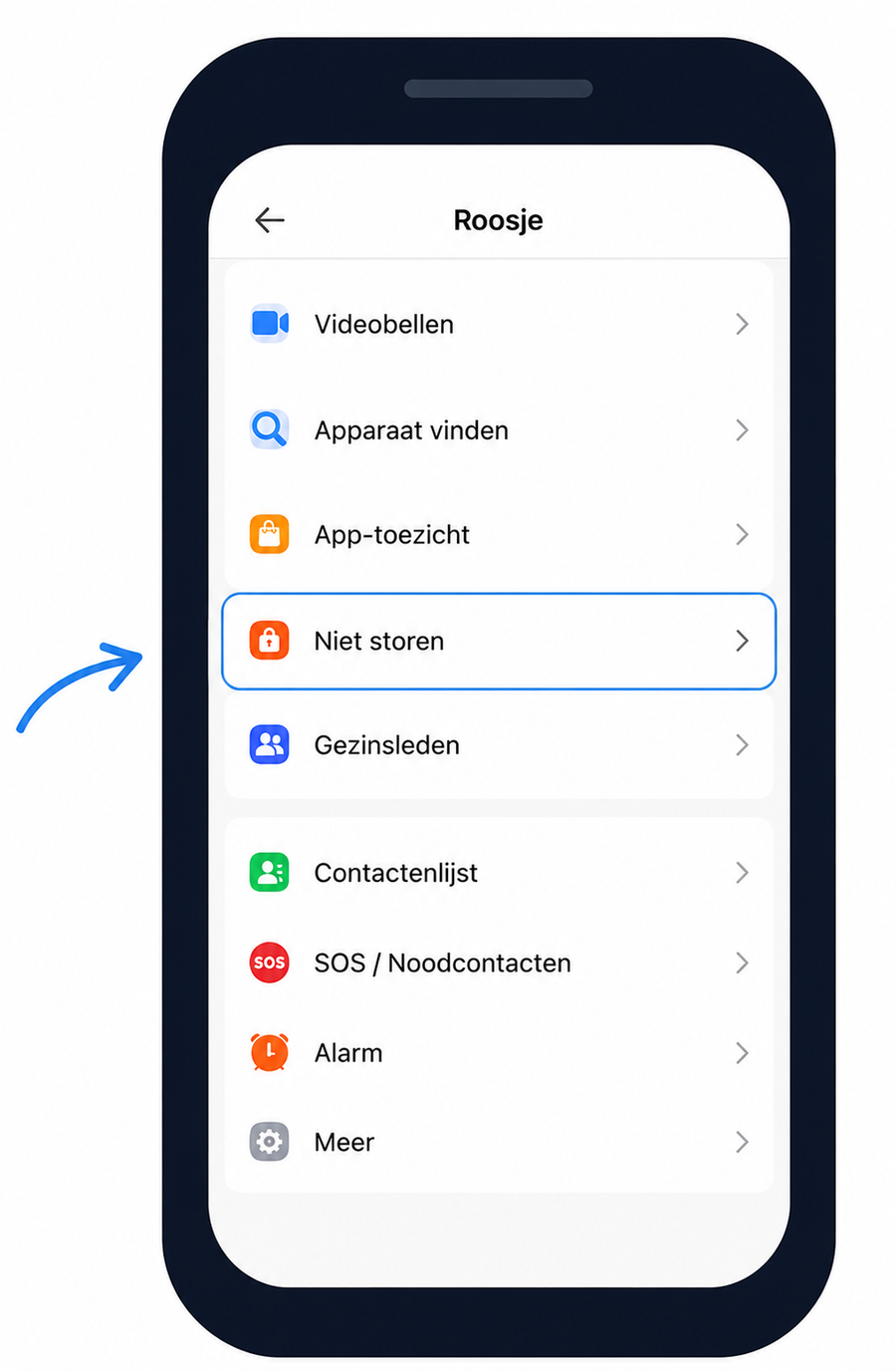 Open Niet storen